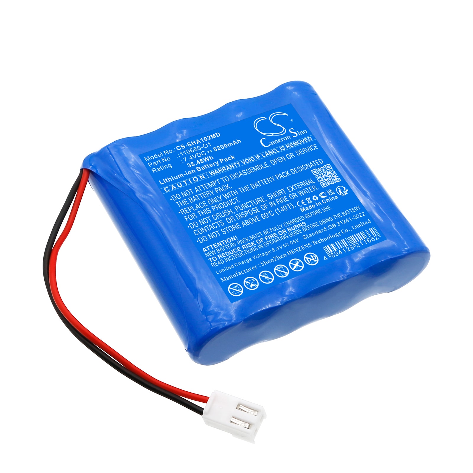 Batteri til medicinsk brug til Schiller Cardiovit AT102+, MS-2010, MS-2015 osv.