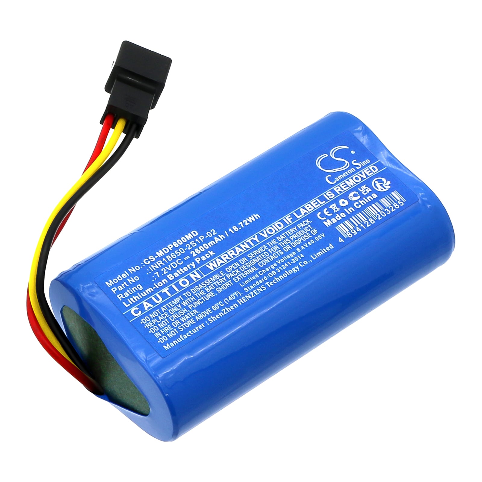 Batteri til medicinsk udstyr til Medcaptain SYS-6010A, MP-60A