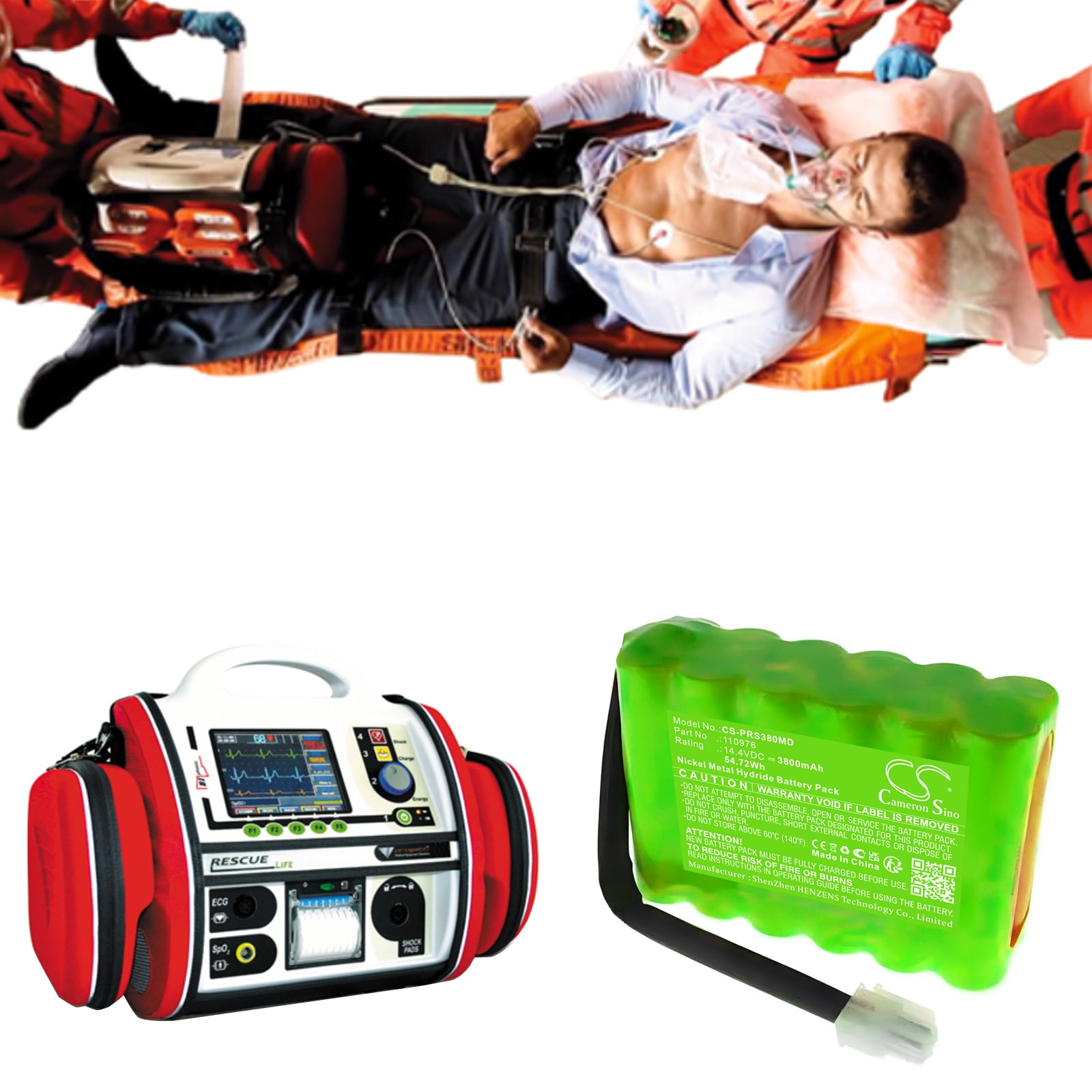 Batteri til Medicinsk til Progetti defibrillator Rescue Life