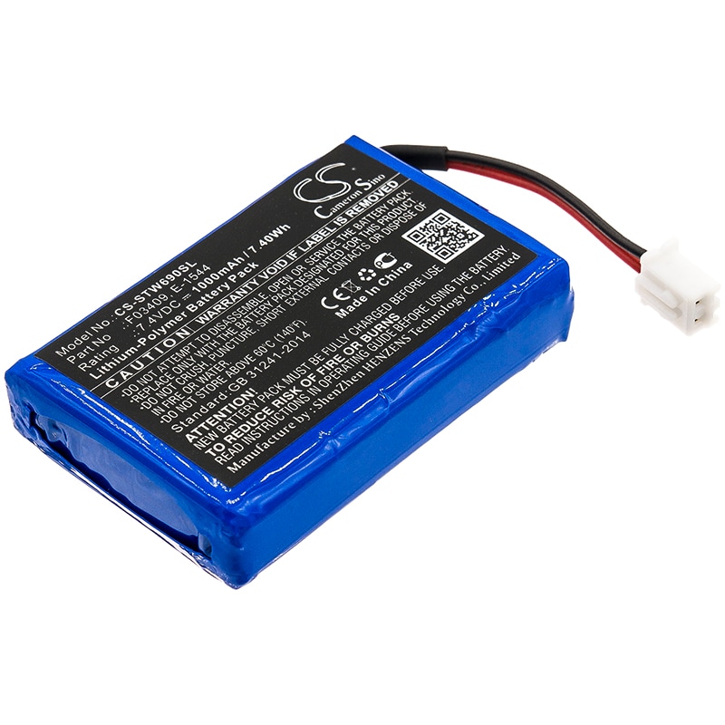Batteri til test, undersøgelse, udstyr til Satlink WS-6908, WS-6909, WS-6912 og andre.