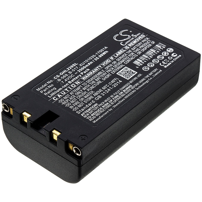 Batteri til test, undersøgelse, udstyr til Graphtec GL240, GL840, GL900 og andre