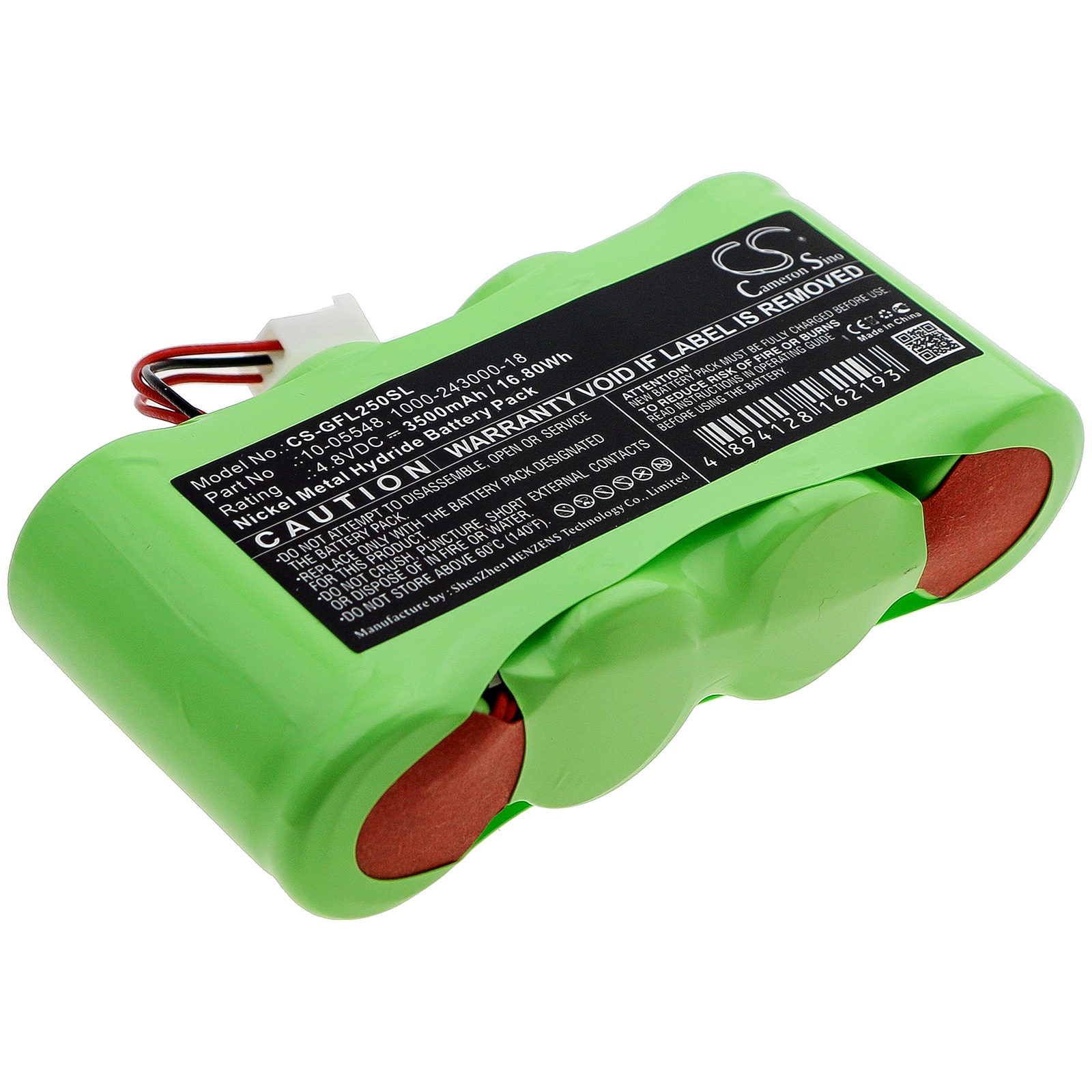 Batteri til test, undersøgelse, udstyr til Geo-Fennel Fennel FL 250 VA-N, LX250 og andre