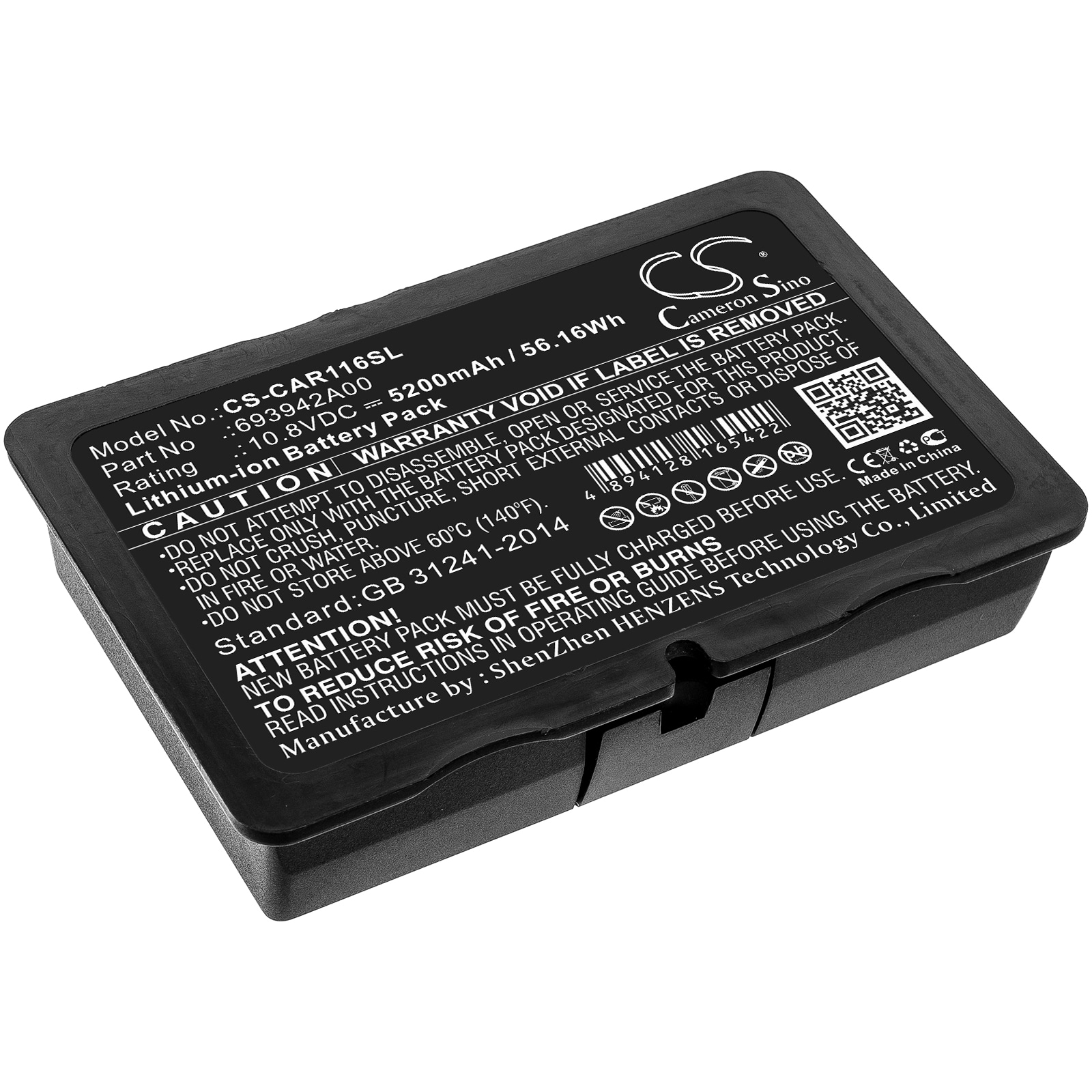 Batteri til test, undersøgelse, udstyr til Chauvin Arnoux C.A 6116N, C.A 6117