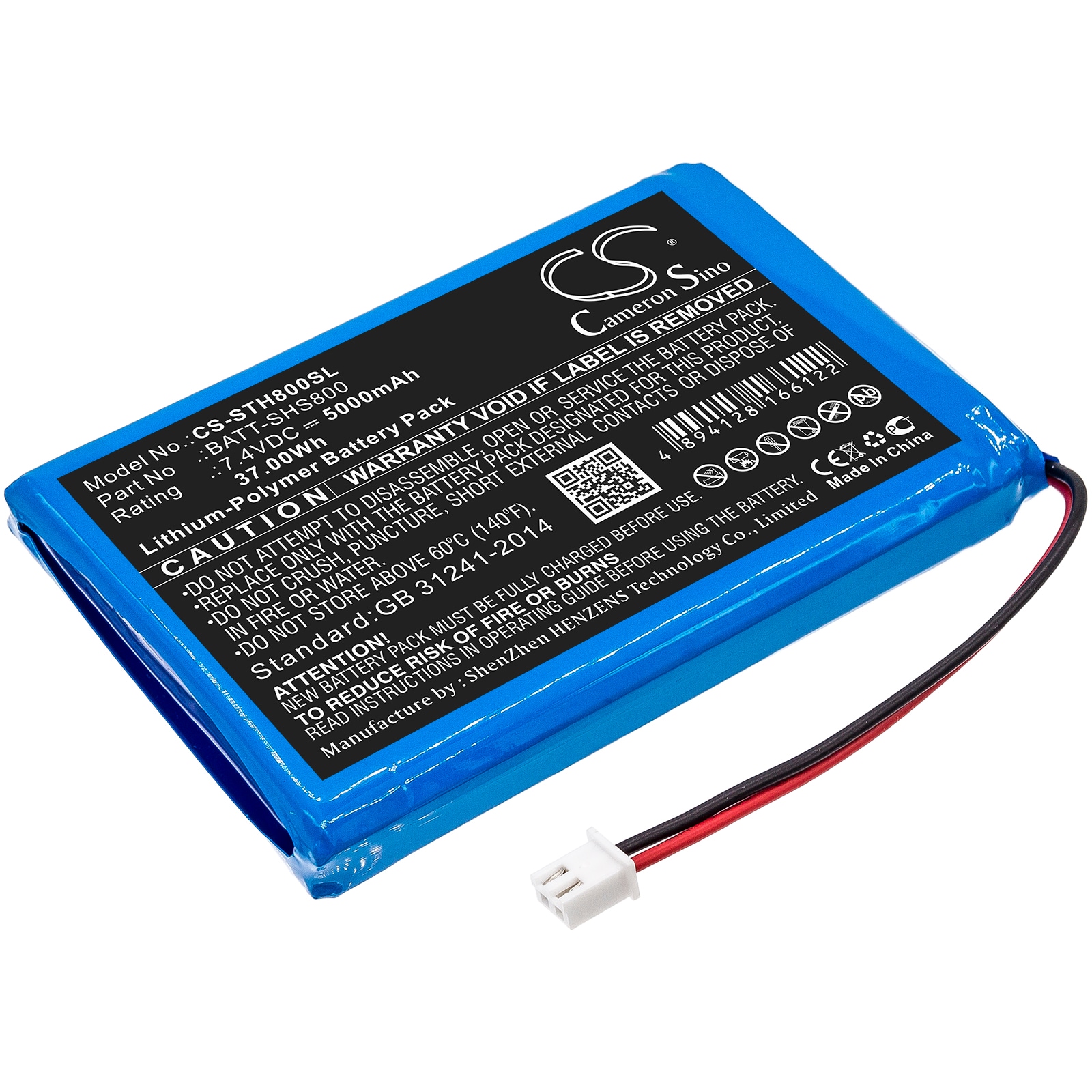 Batteri til test, undersøgelse, udstyr til Siglent SHS800, SHS1000