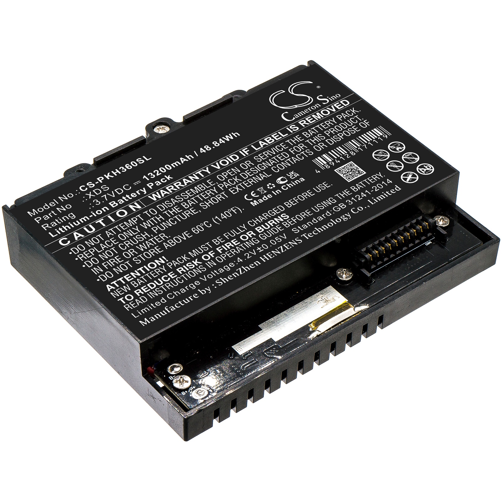Batteri til test, undersøgelse, udstyr til Peaktech 1360, Oscilloskop 1360, P 1340 og andre