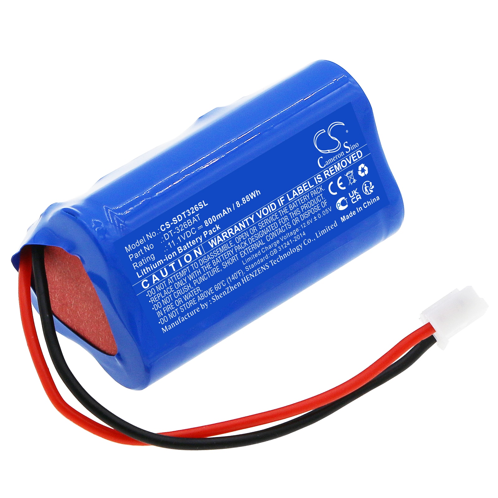 Batteri til test, undersøgelse, udstyr til Shimpo DT-326B, DT-326B Strobe