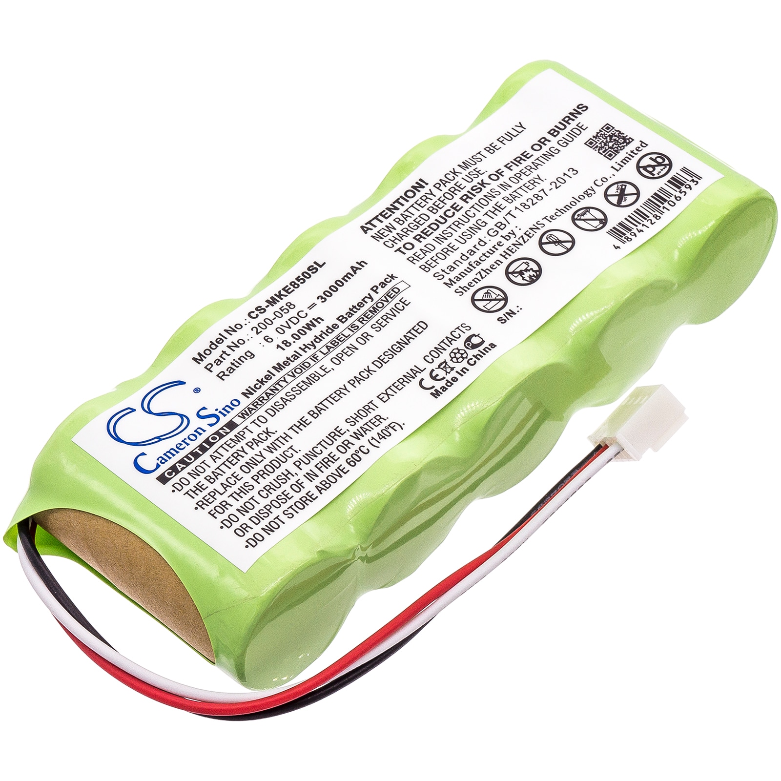 Batteri til test, undersøgelse, udstyr til Panametrics Magna-Mike 8500