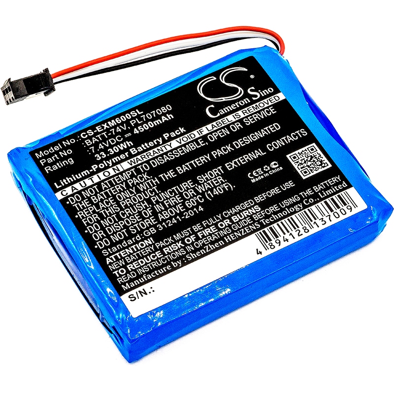 Batteri til test, undersøgelse, udstyr til Extech MS6000, Ms6060, Ms6100 og andre