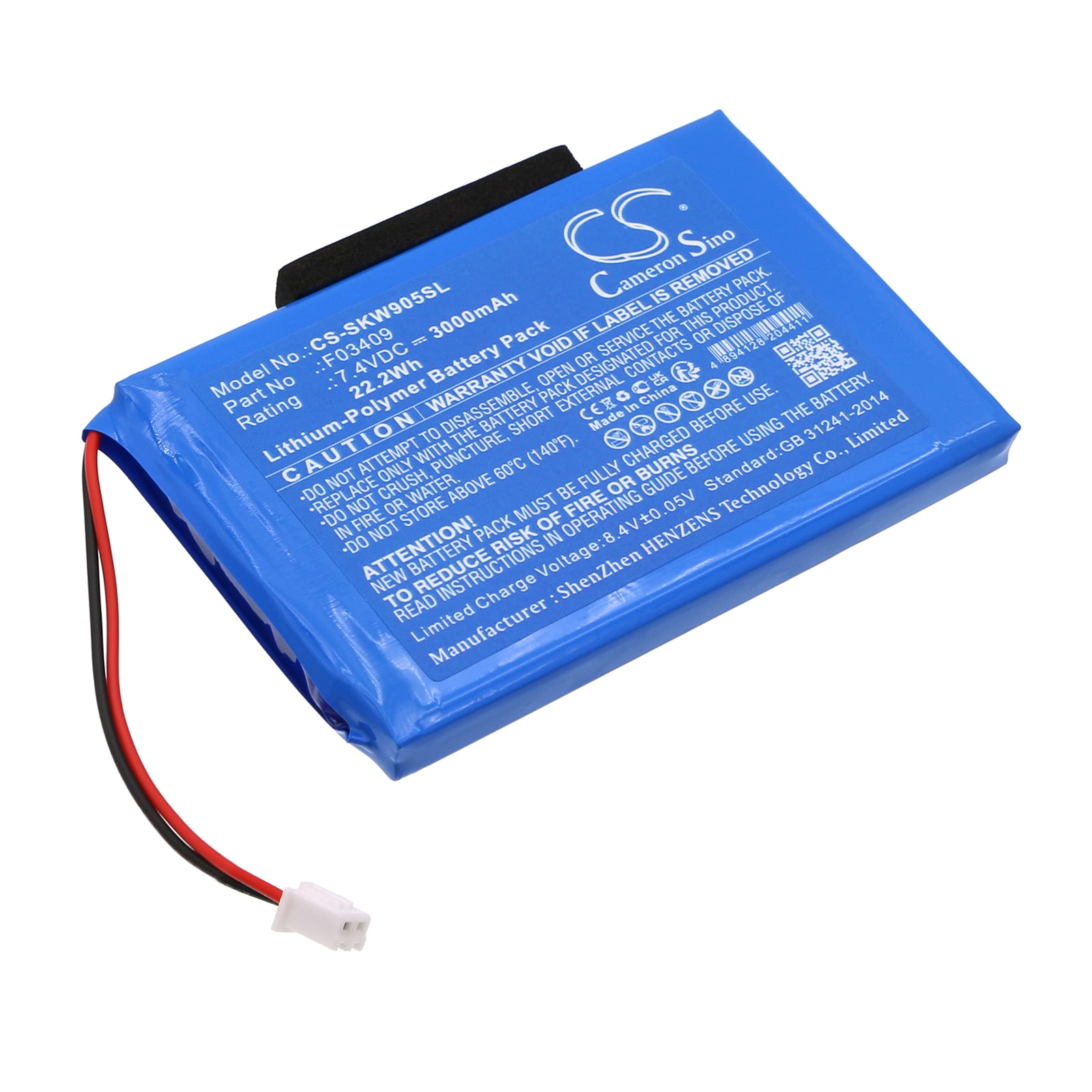 Batteri til test, undersøgelse, udstyr til Satlink WS-6912 Digital SatelliteFinder og andre.