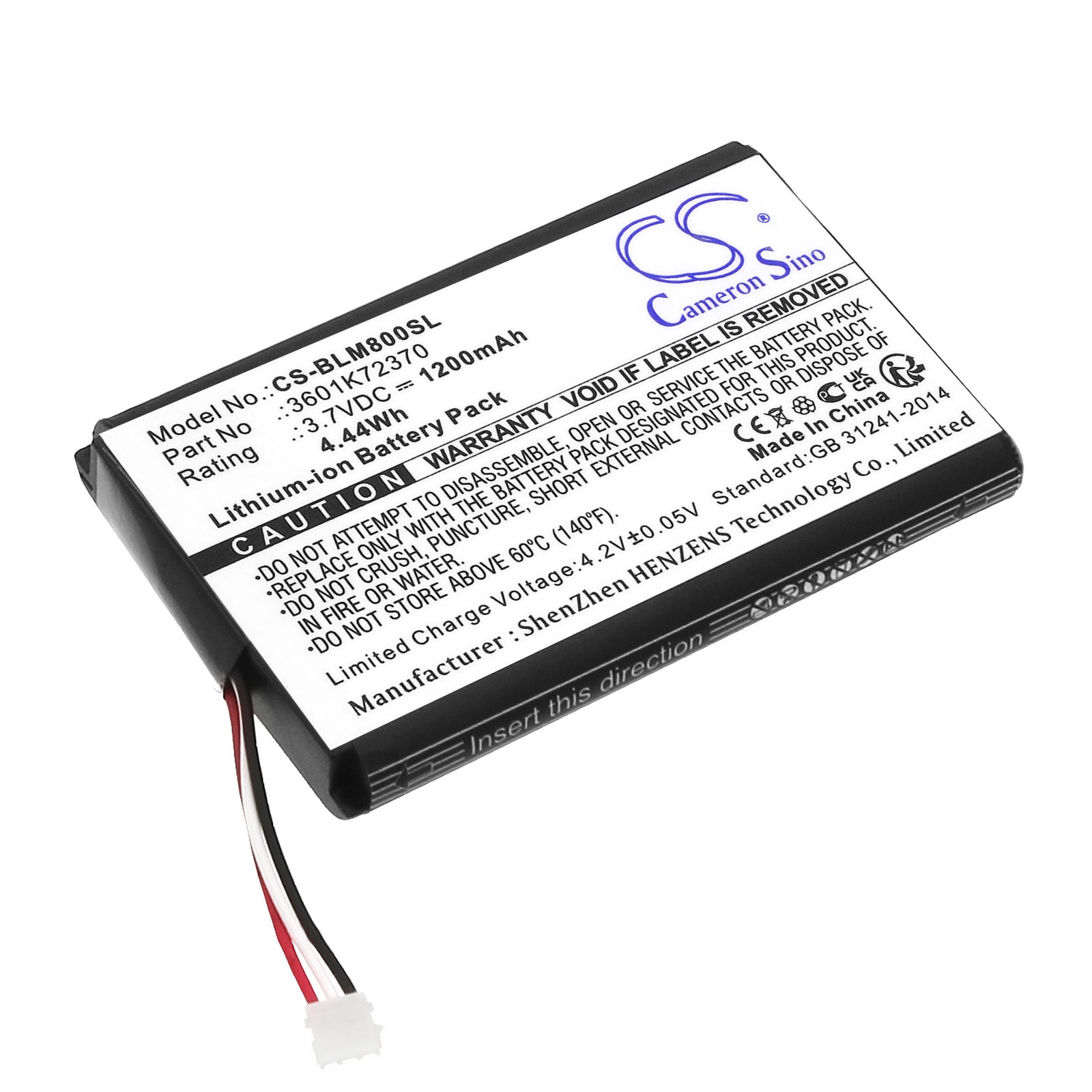 Batteri til test, undersøgelse, udstyr til Bosch GLM 100, 3601K723B0, 3601K72300 og andre.