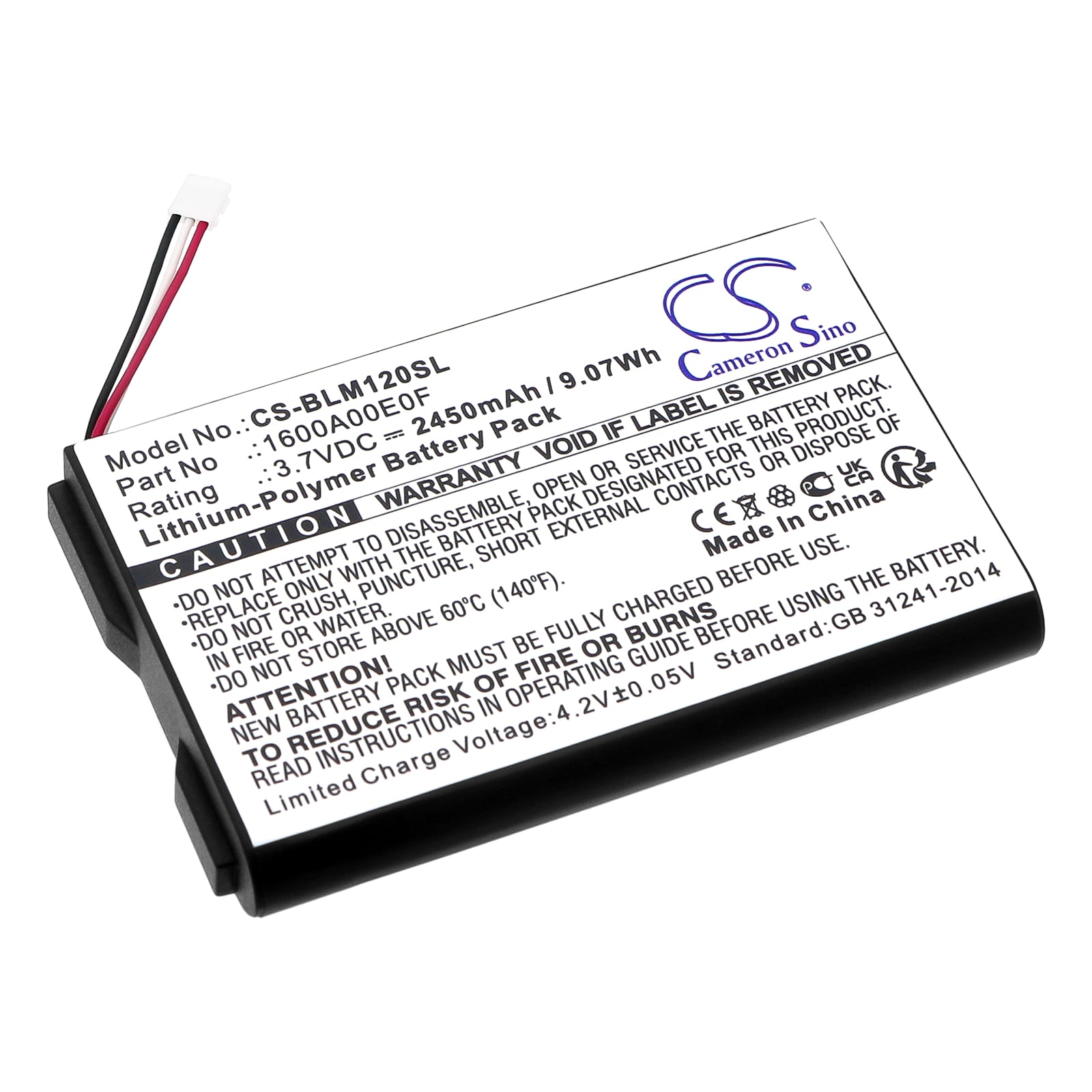 Batteri til test, undersøgelse, udstyr til Bosch GLM120C, GLM150-27C