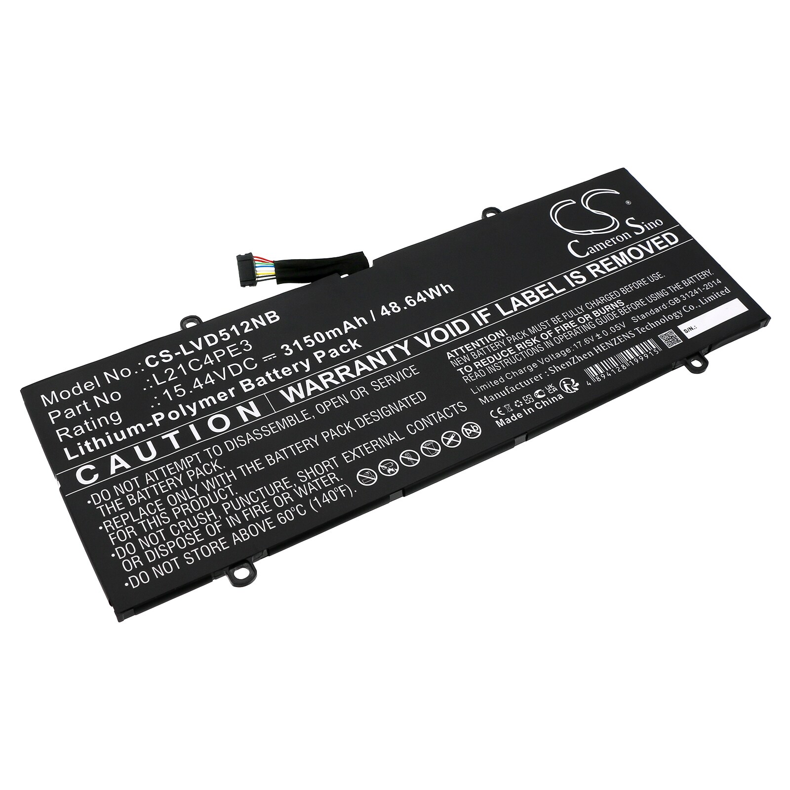 Batteri til notebook, bærbar computer til Lenovo IdeaPad Duet 5 12IRU8 83B3001HPH og andre