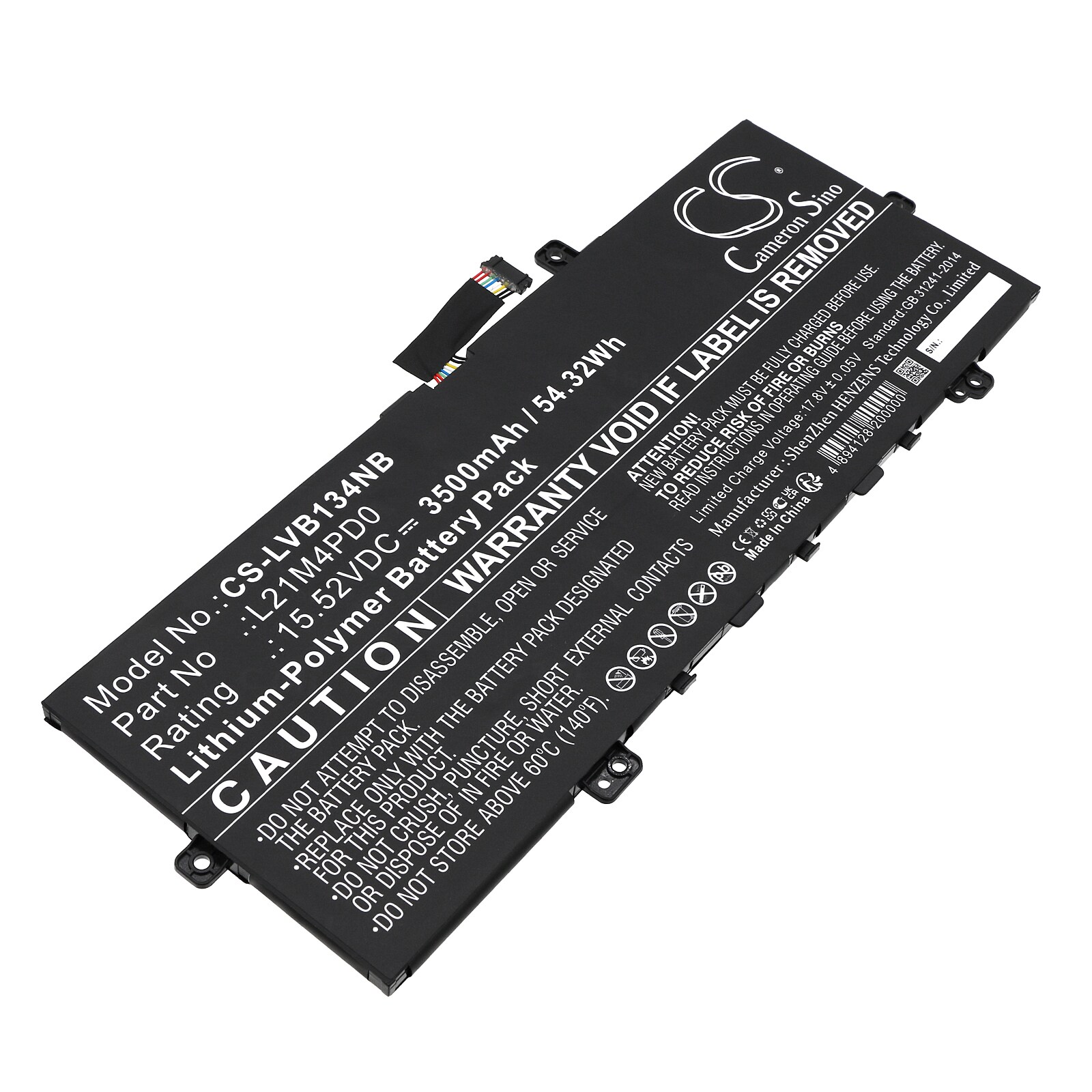 Batteri til notebook, bærbar computer til Lenovo ThinkBook 13s G4 IAP-21AR001BGE og andre.