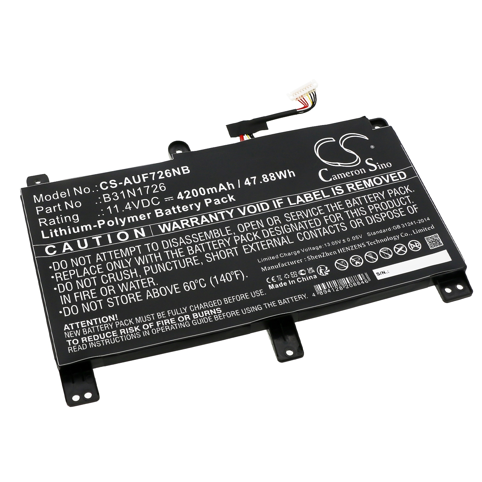 Batteri til notebook, bærbar computer til Asus TUF Gaming A17 FA706II-H7004T og andre