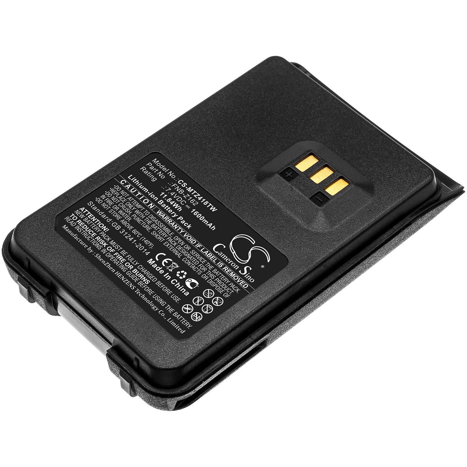 Batteri til tovejsradio til Motorola MagOne Z148, SMP418, MagOne V468 og andre.