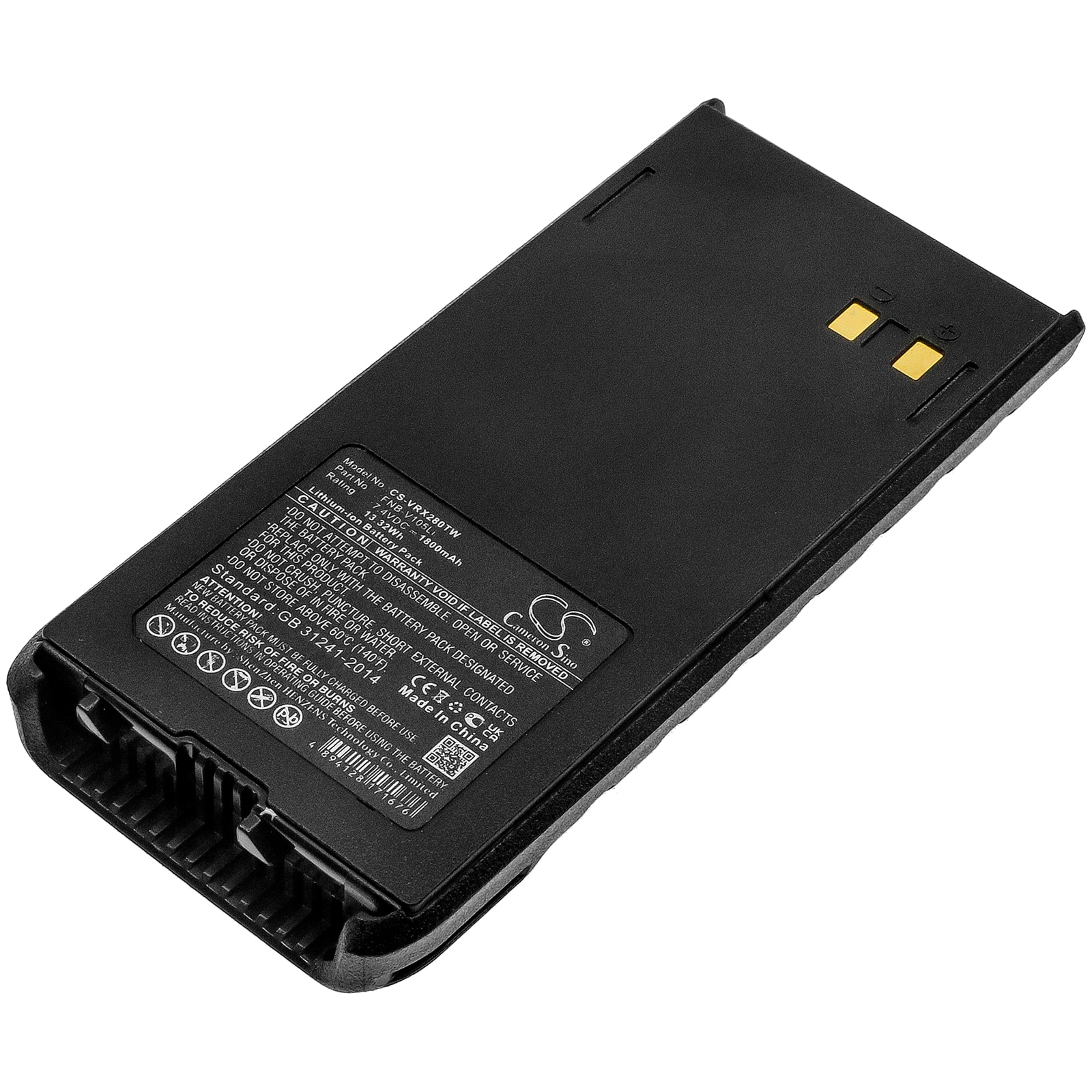 Batteri til tovejsradio til Vertex HX280S, HX280, HX280E osv.