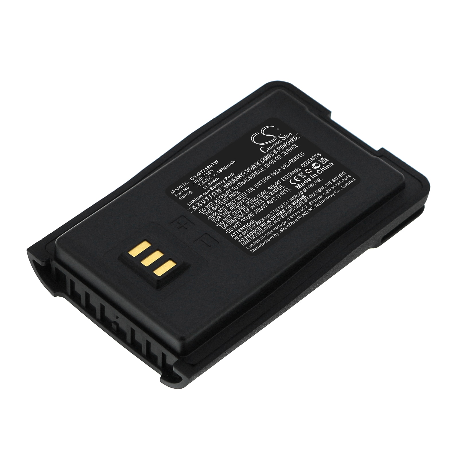 Batteri til tovejsradio til Motorola VZ-10, VZ-18, VZ-12