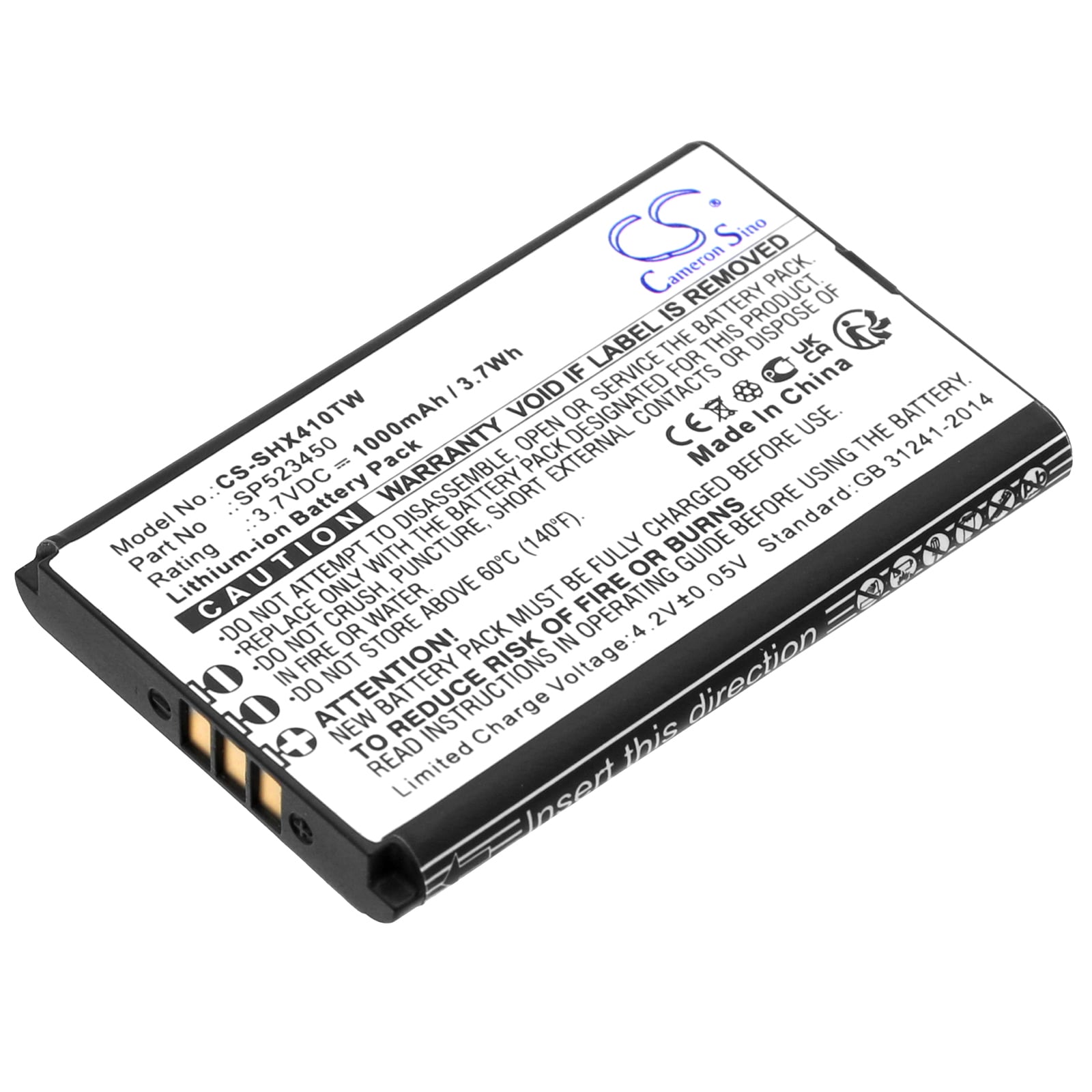 Batteri til tovejsradio til SenHaix 1410, 1420, 1430