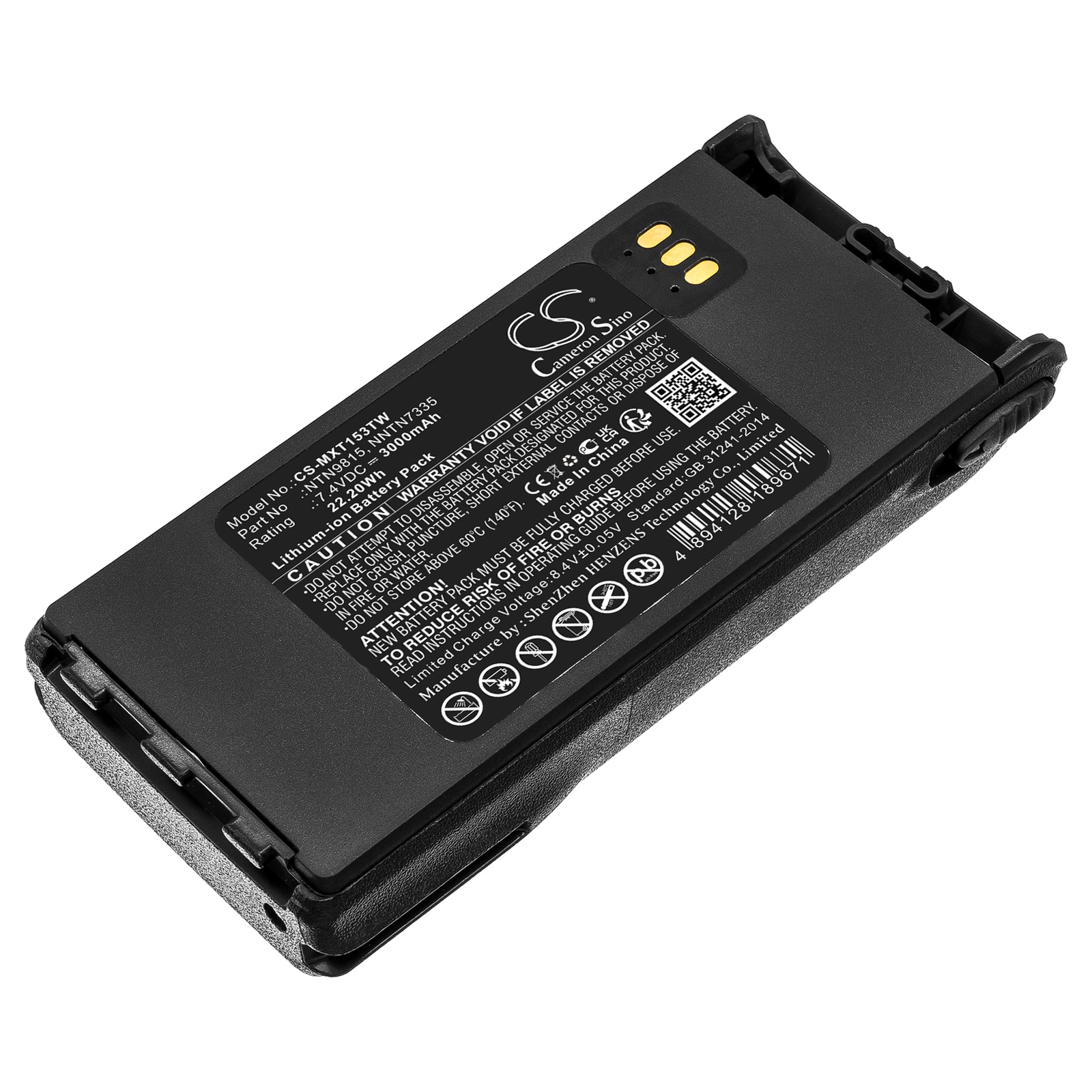 Batteri til tovejsradio til Motorola XTS1500, XTS2500, PR1500 osv.