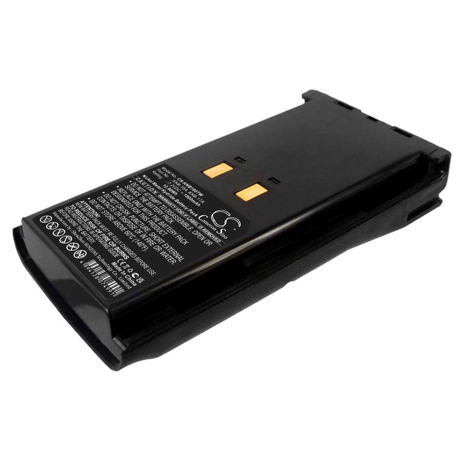 Batteri til tovejsradio til Kenwood TK-180, TK-190, TK-280 osv.