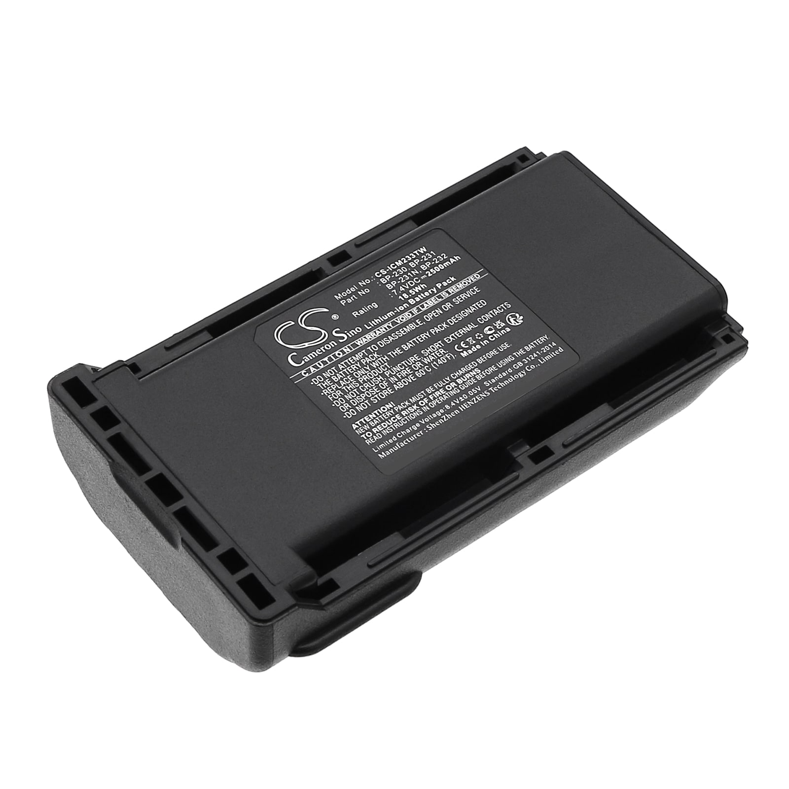 Batteri til tovejsradio til Icom IC-A14, IC-A14S, IC-F14 osv.