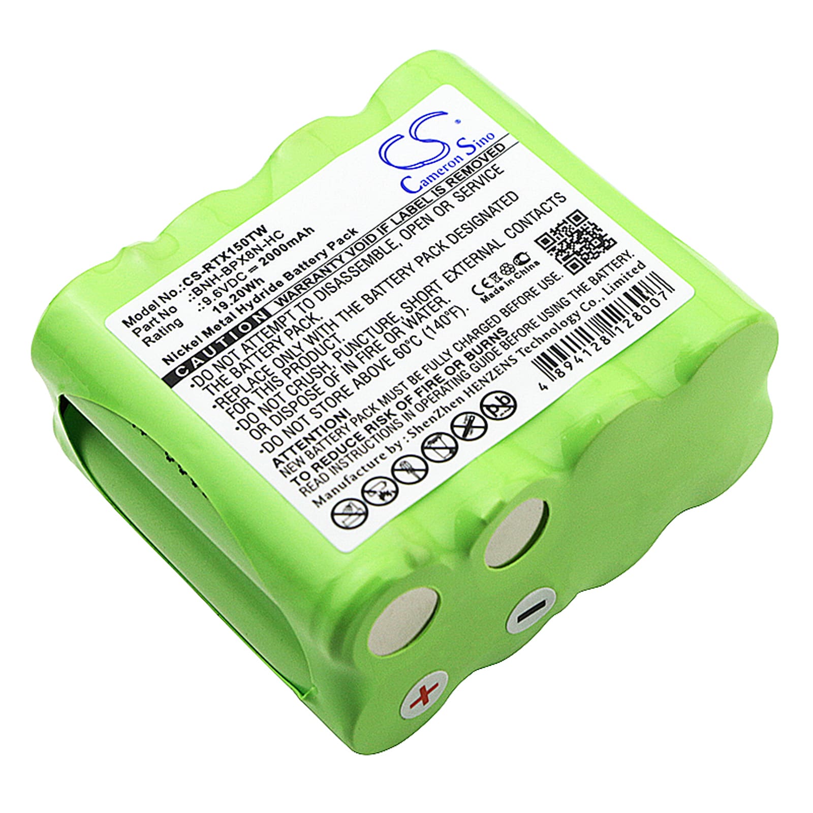 Batteri til tovejsradio til Ritron Patriot RTX150, Patriot RTX450, RTX150 og andre.