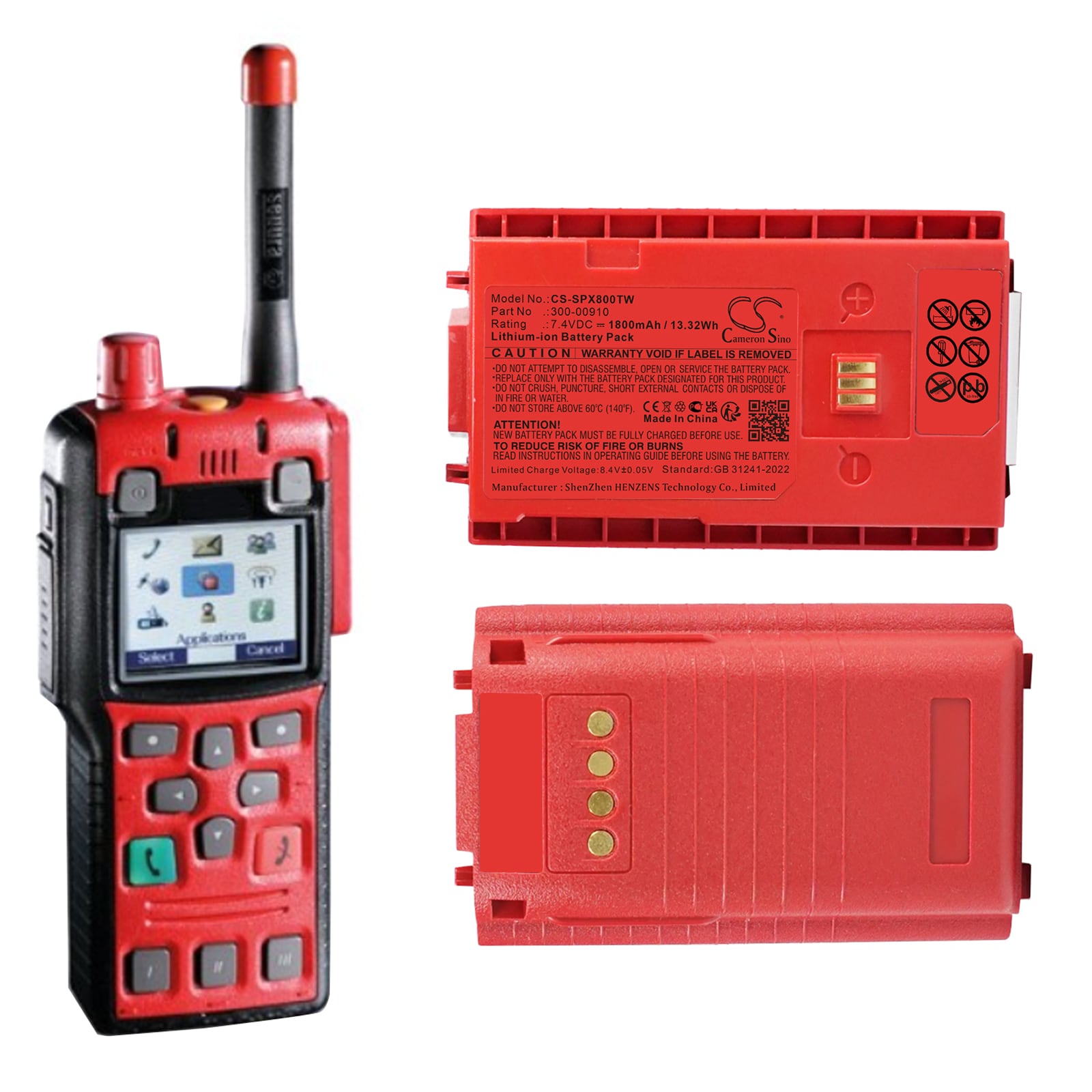 Batteri til tovejsradio til Sepura STP8X, STP8X000