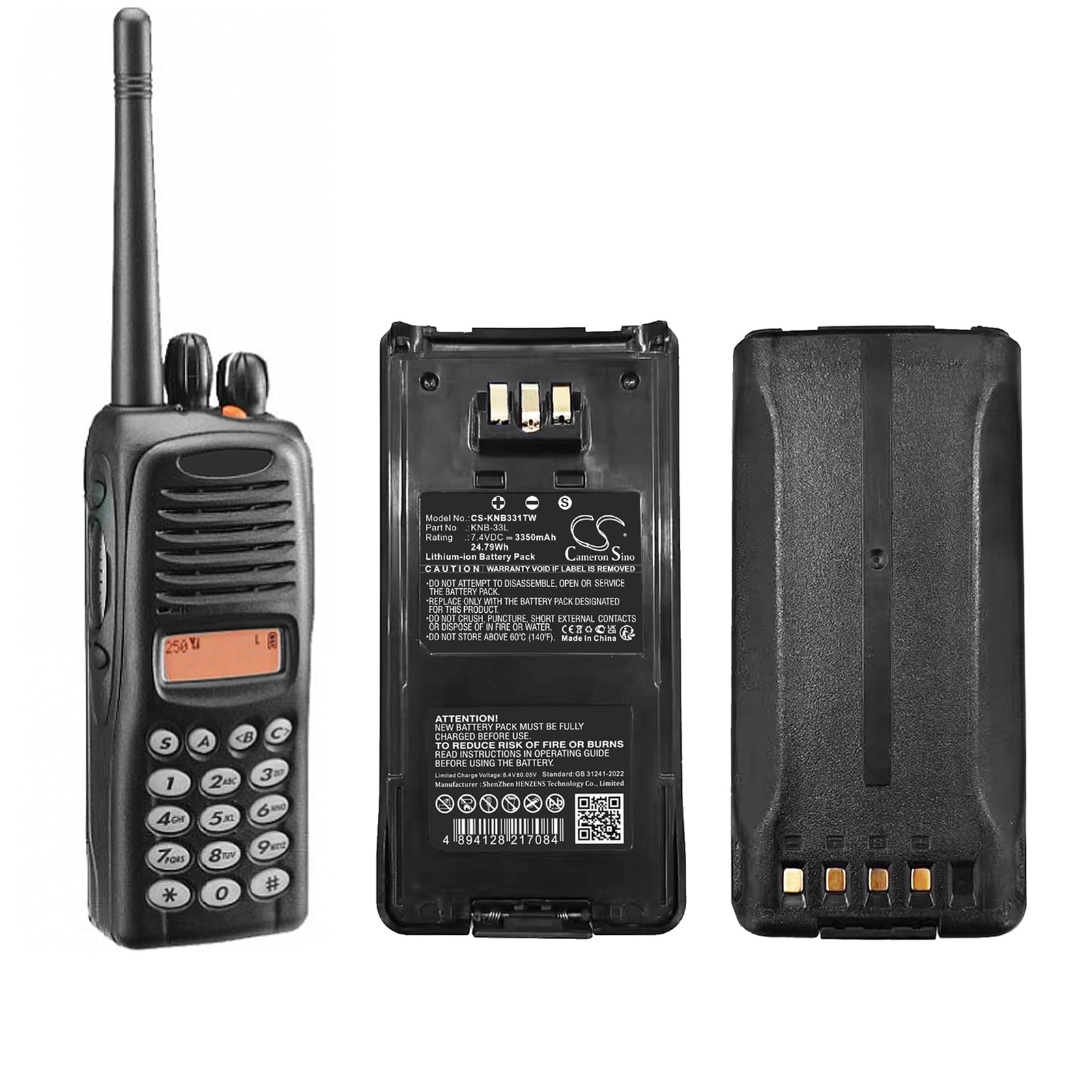 Batteri til tovejsradio til Kenwood TK-2180, TK-3160, TK-3180 osv.