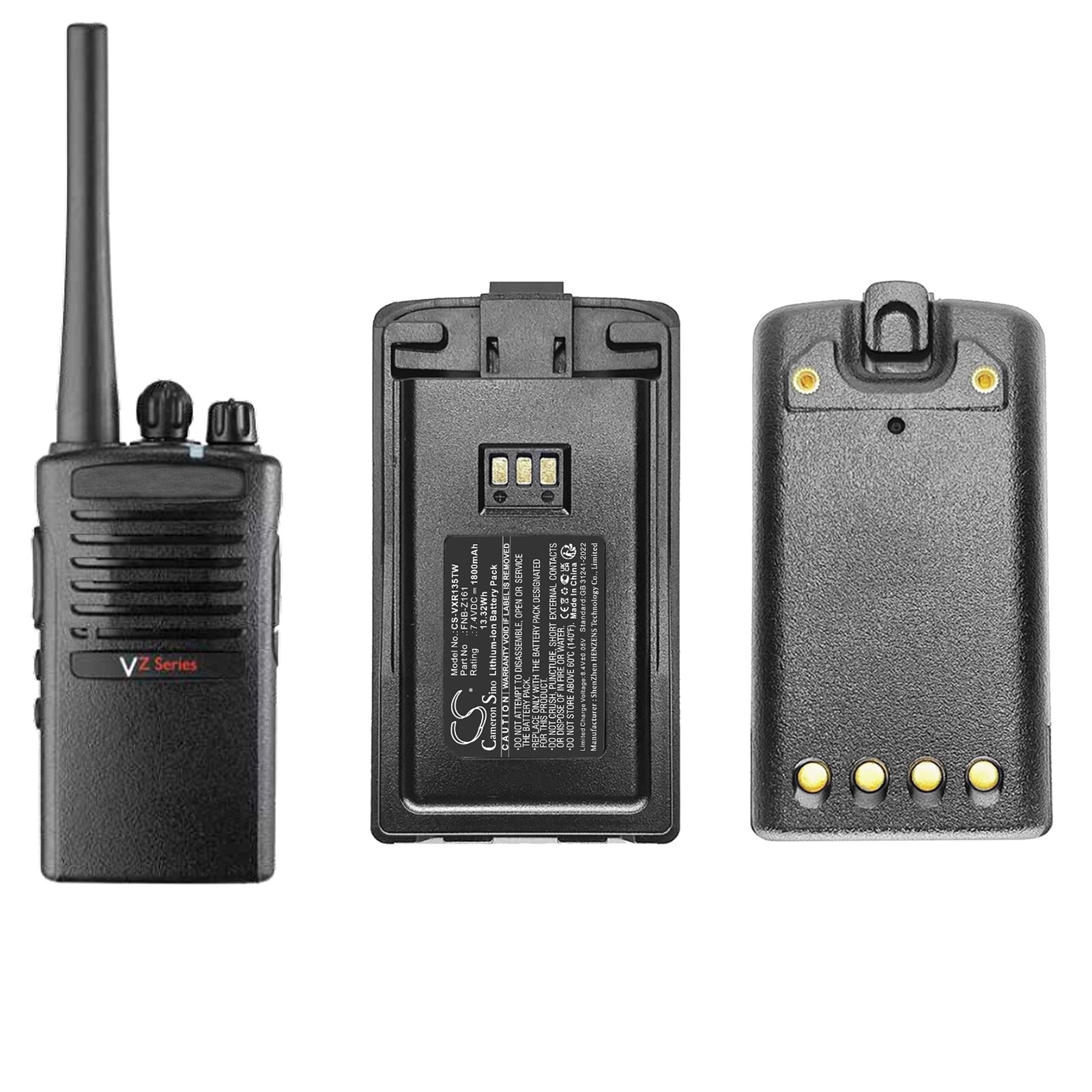 Batteri til tovejsradio til Vertex Standard VZ-D131, VZ-D135