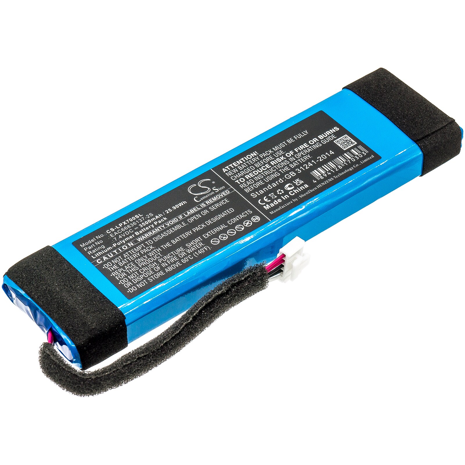Batteri til højttaler til LG XBOOM Go PL7, PL7.ABRALLK, XBOOM 360 og andre.