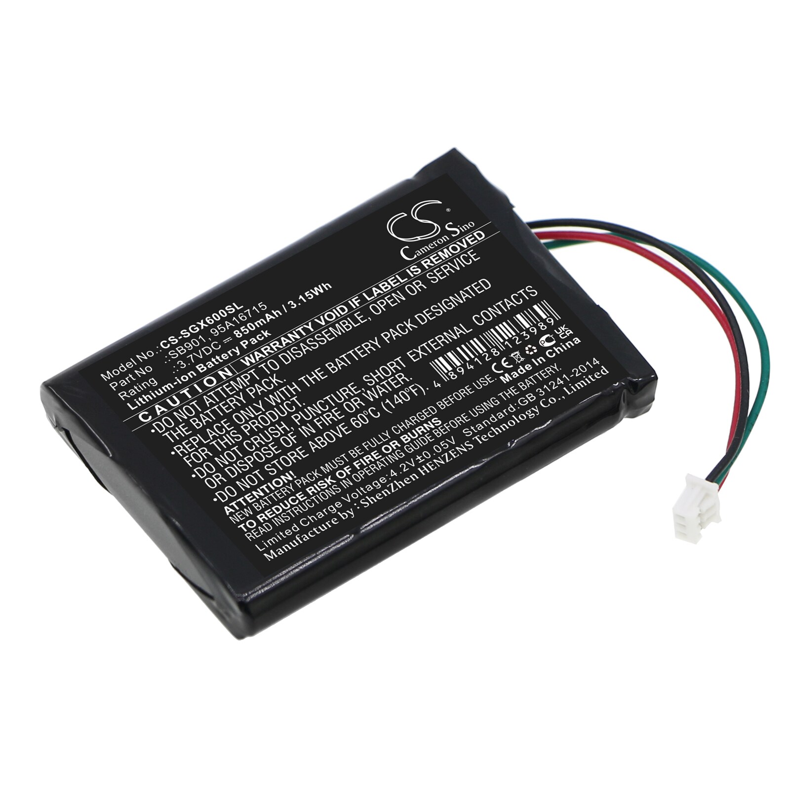 Batteri til højttaler til SHURE MXW1, MXW6, MXW8 trådløse sendere osv.