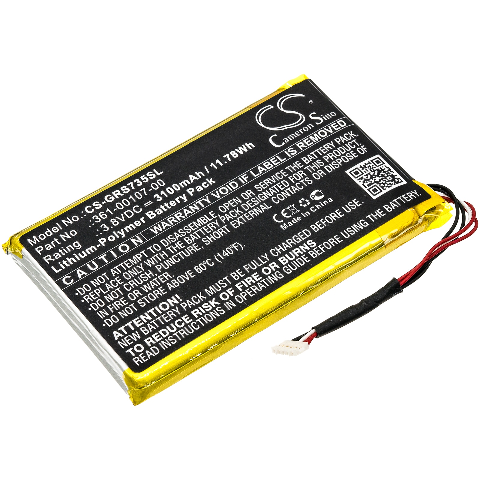 Batteri til Navigator, GPS til Garmin inReach SE, Explorer+, 010-01735-10 og andre.