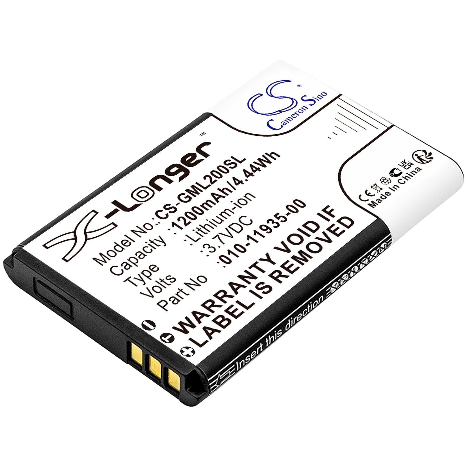 Batteri til Navigator, GPS til Garmin 010-01055-15, 010-02184-01, GLO osv.
