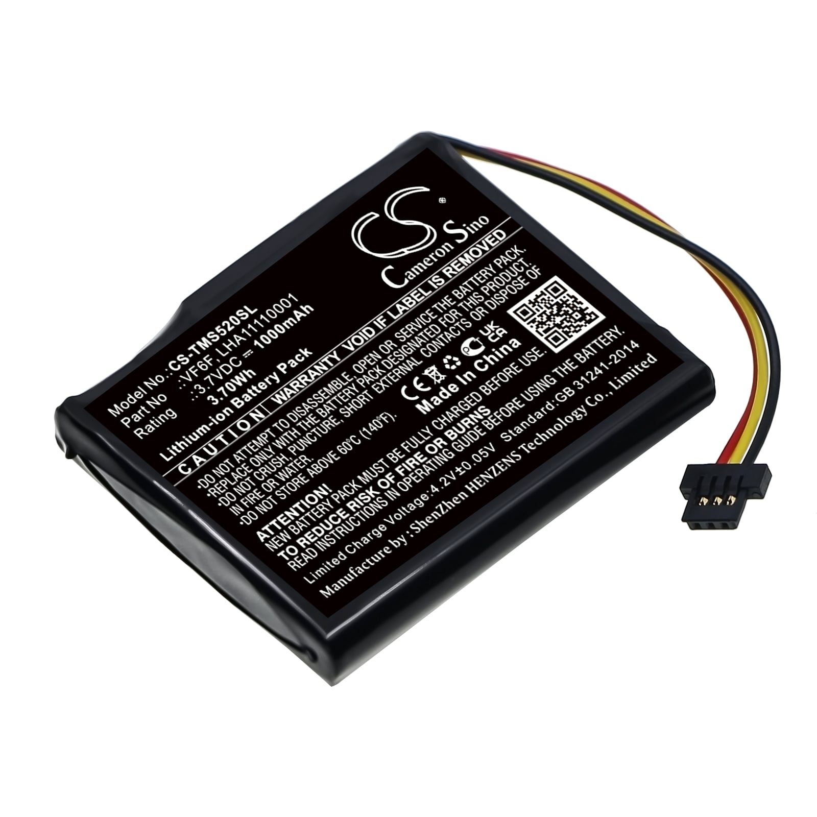 Batteri til navigator, GPS til TomTom Start 52, 4AL51