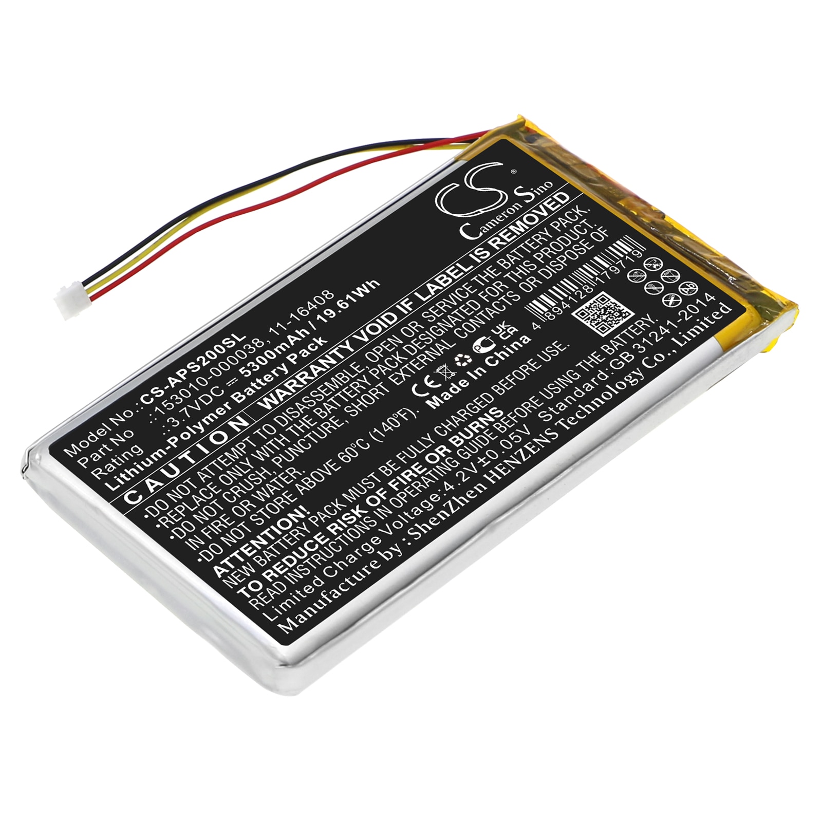 Batteri til navigator, GPS til Appareo Stratus 2, Stratus 3, Stratus 2S