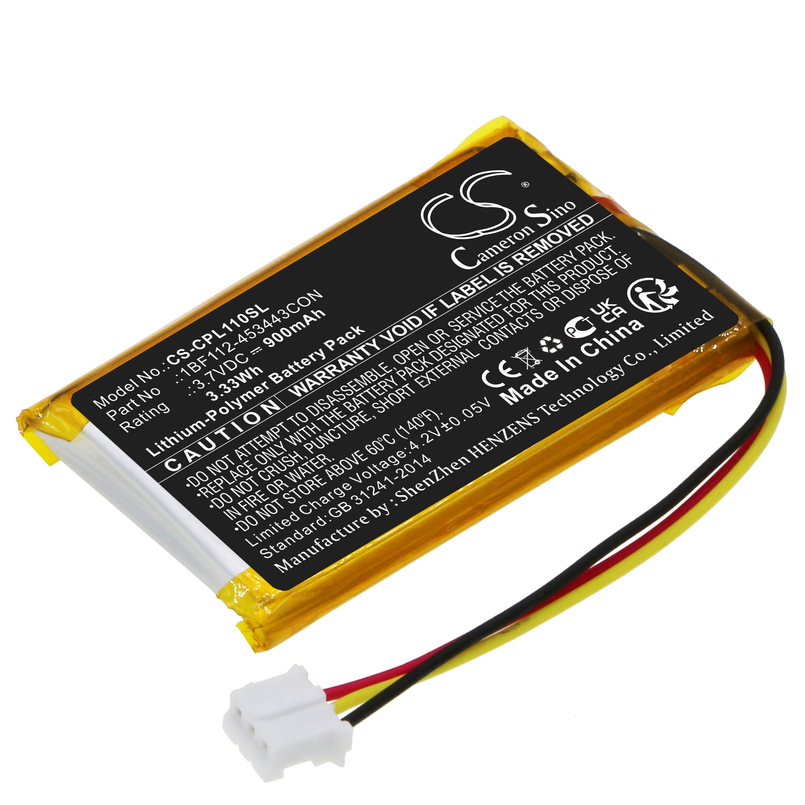Batteri til Navigator, GPS til CalAmp LMU-1100, LMU-1200, LMU-2600 osv.