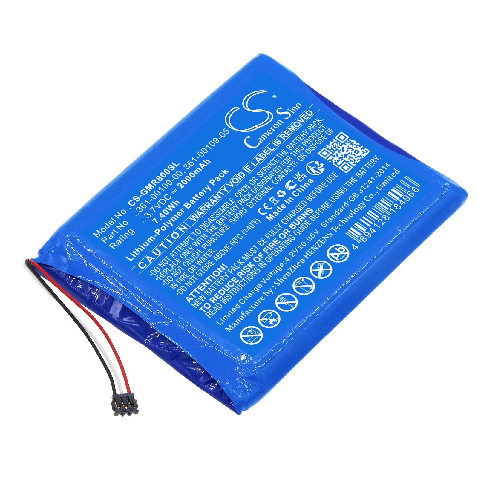 Batteri til Navigator, GPS til Garmin DEZL OTR800, DEZL OTR800 MT-S, Overlander