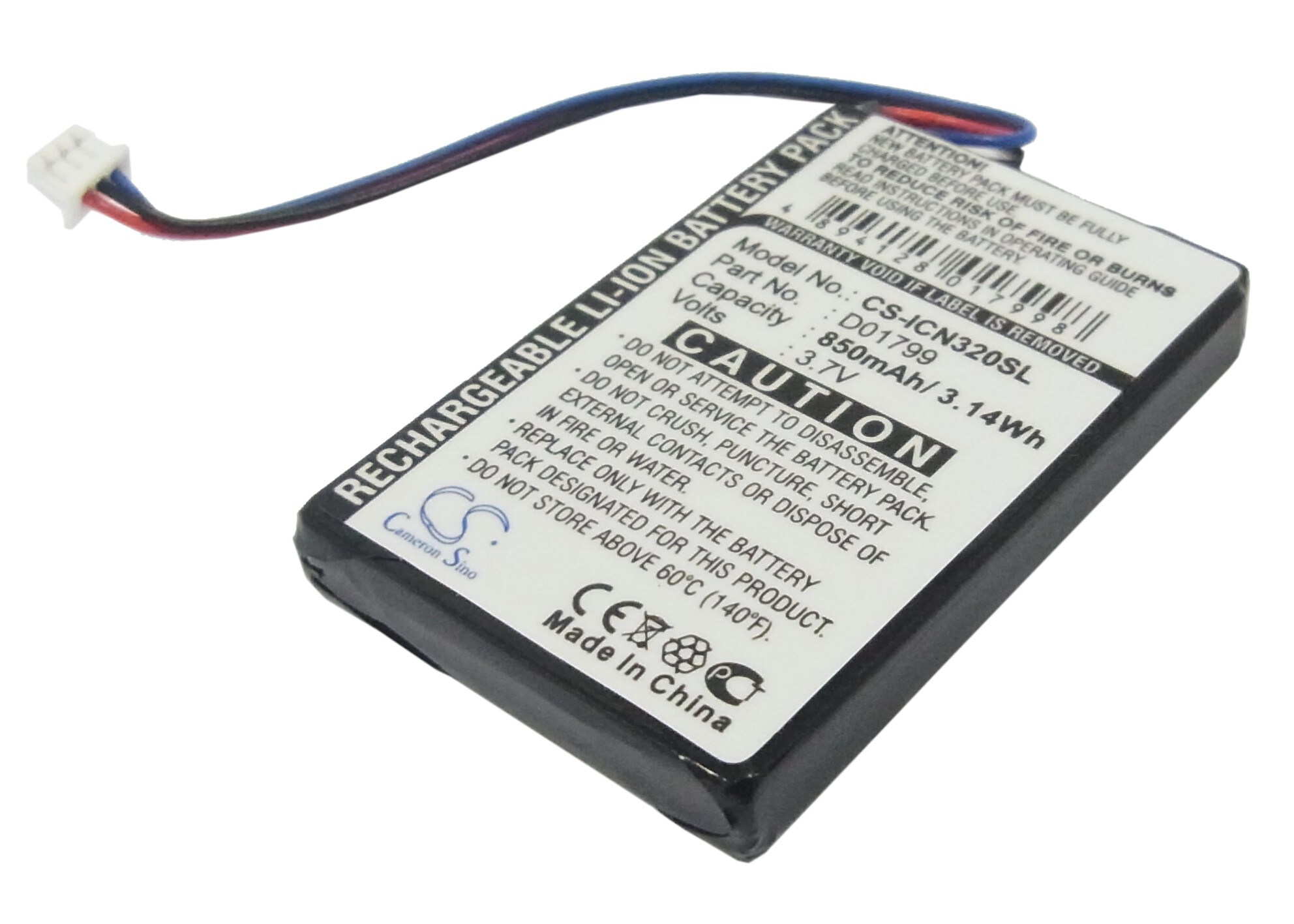 Batteri til Navigator, GPS til Navman iCN320, iCN330