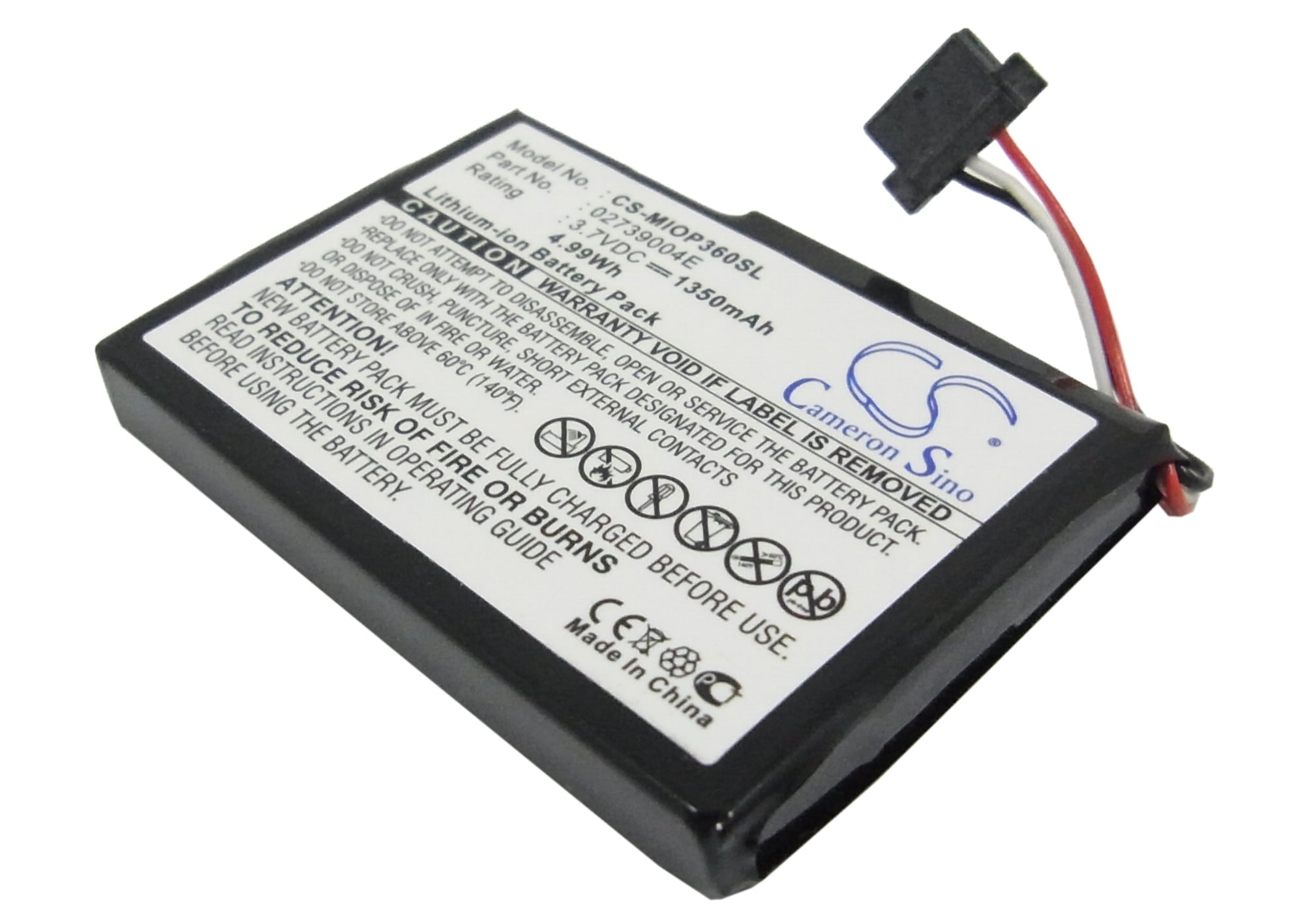 Batteri til Navigator, GPS til Mitac Mio P360, Mio P560, Mio P560t osv.