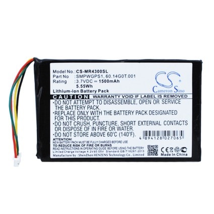 Batteri til Navigator, GPS til Magellan Maestro 4300, Maestro 4350, Maestro 4370