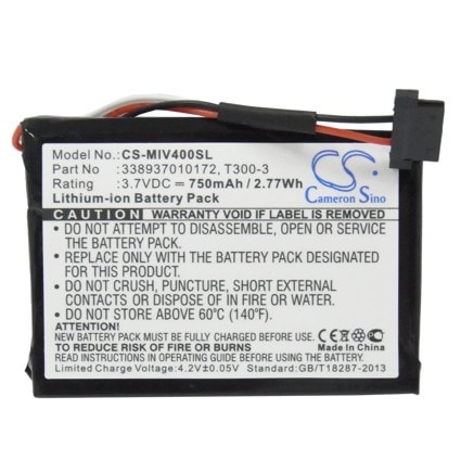 Batteri til Navigator, GPS til Mitac Mio Moov 400, Mio Moov 405, MIO 4190 og andre.
