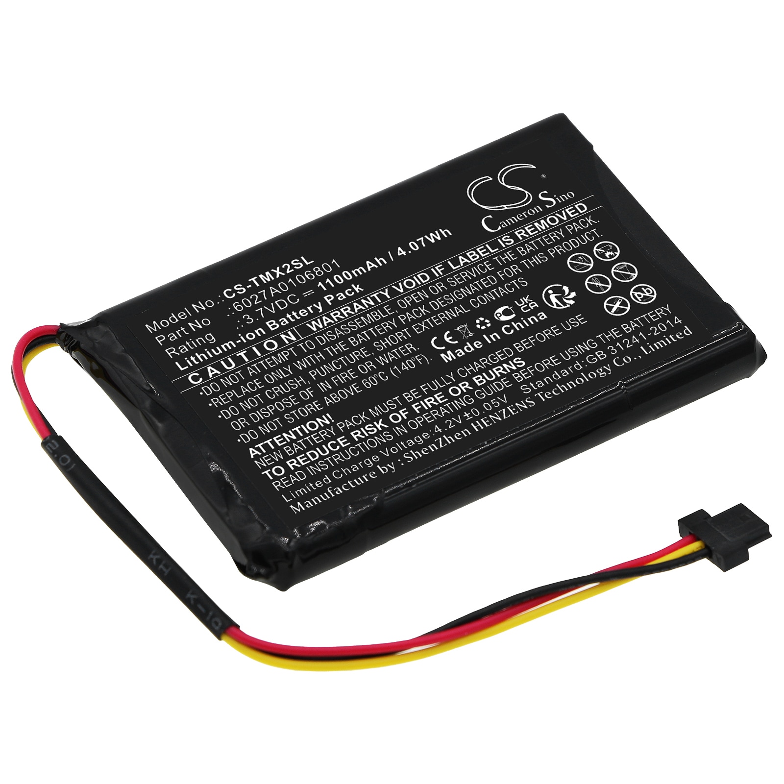 Batteri til Navigator, GPS til TomTom XL IQ, XL2 V4, 4ET0.002.02 og andre.