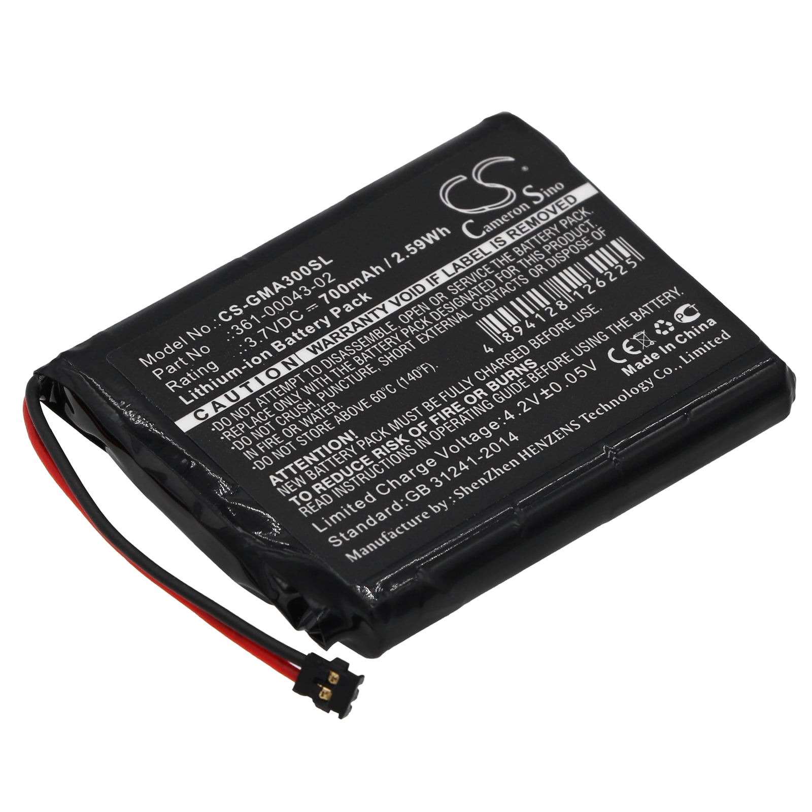 Batteri til navigator, GPS til Garmin Approach G30, 010-01690-00