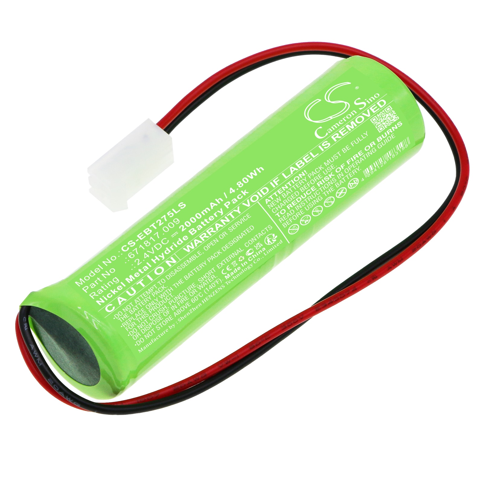 Batteri til nødlys til ELUBAT swiss 275 602, KRMT 23/43