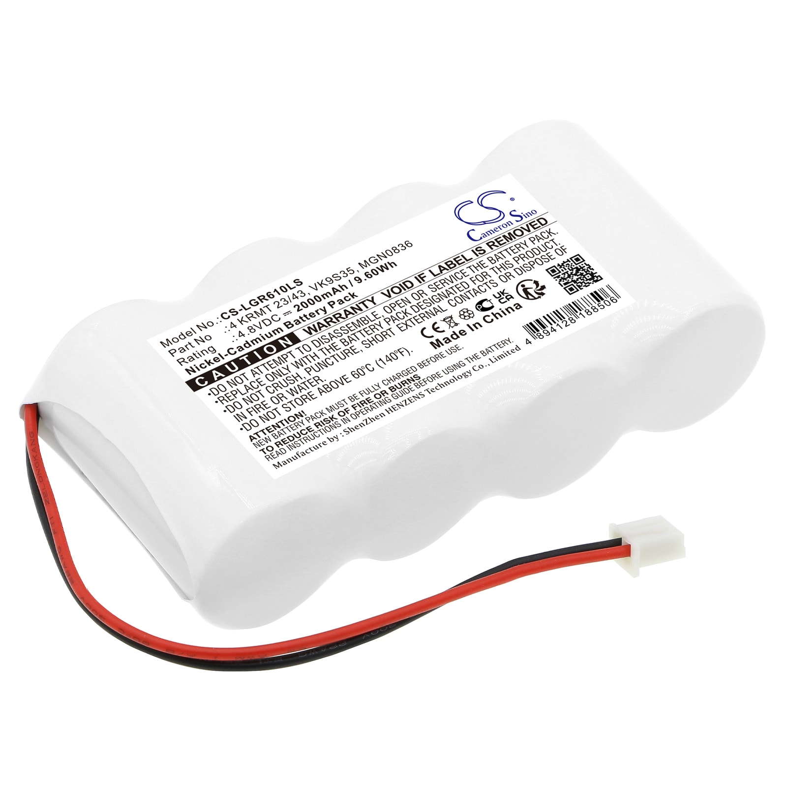 Batteri til nødlys til Legrand 61091, NGN0725, SEA39782