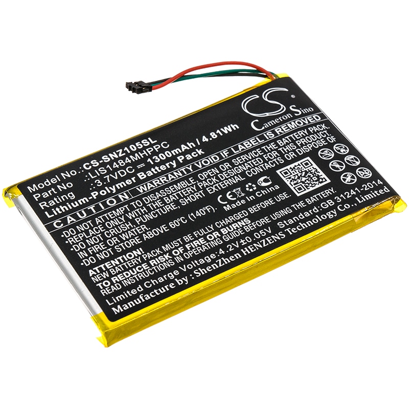 Batteri til medieafspiller til Sony NWZ-Z1050, NWZ-Z1060, NWZ-Z1070 osv.