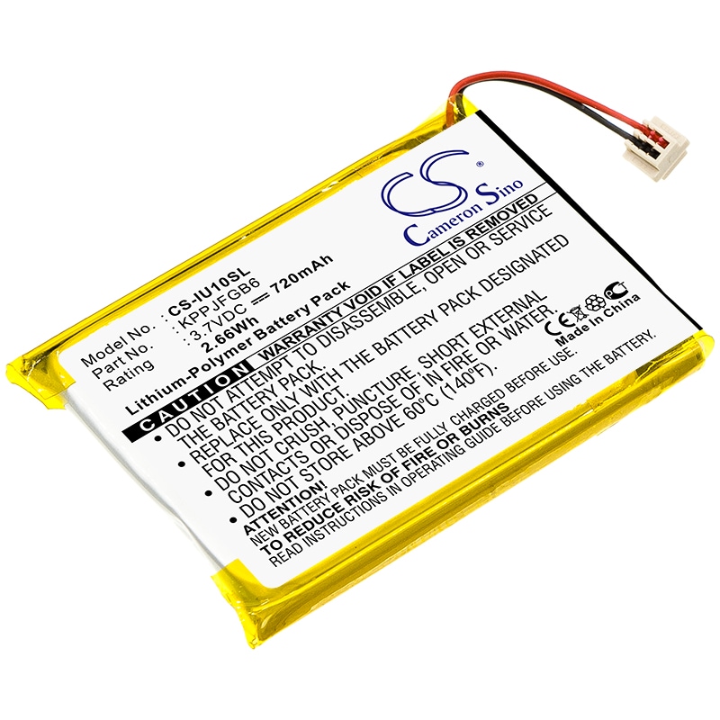 Batteri til medieafspiller til iRiver U10, U10CT, Clix 2GB osv.