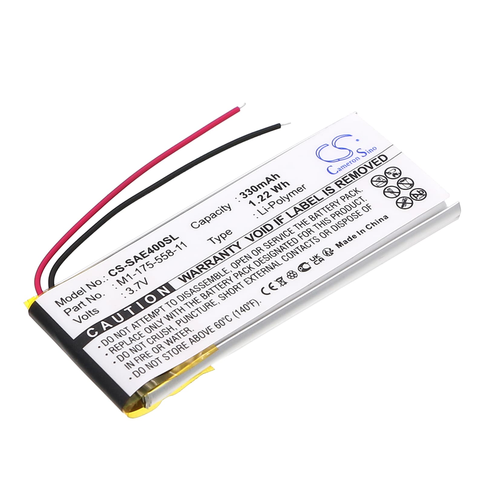 Batteri til medieafspiller til Sony NW-E403, NW-E405, NW-E407 osv.