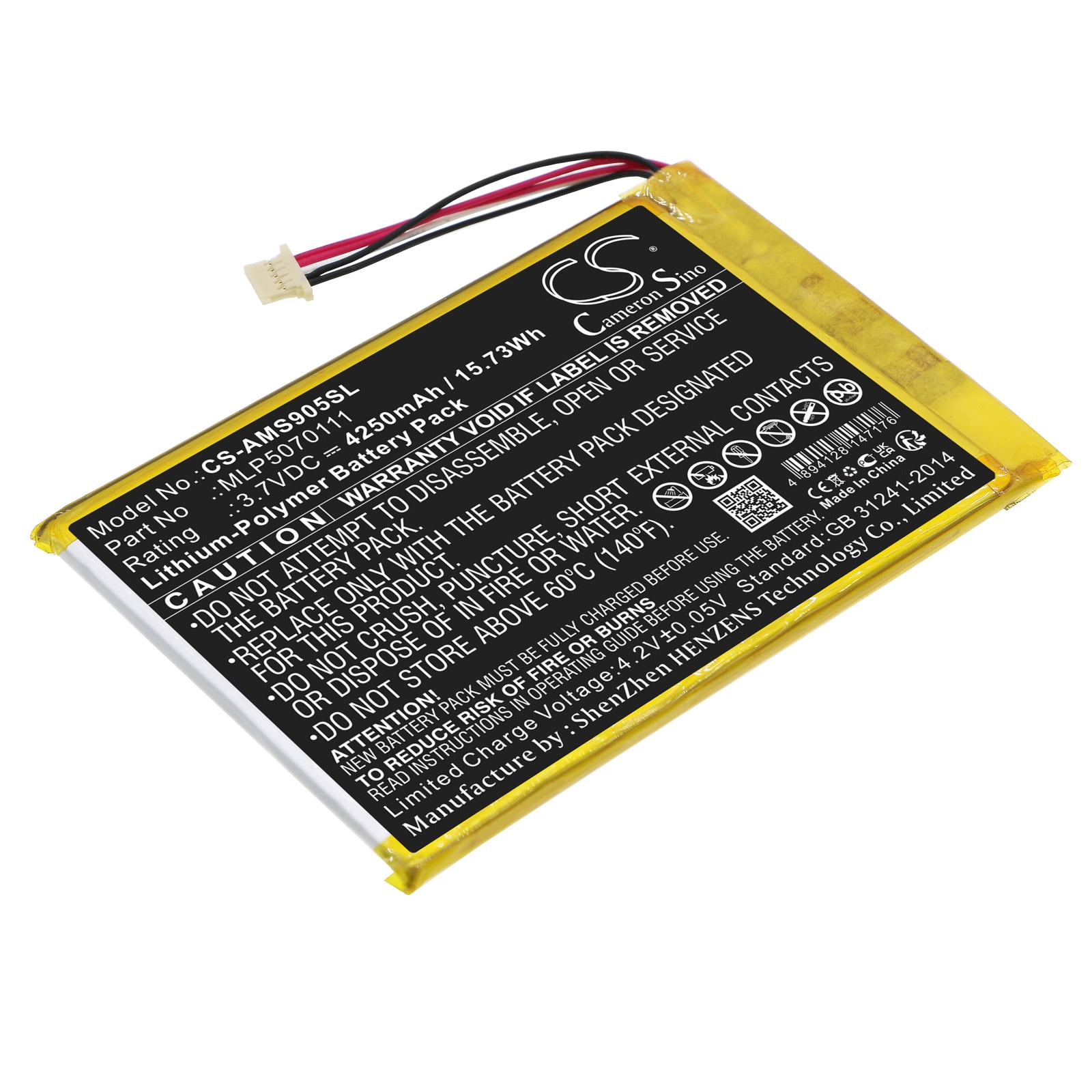 Batteri til diagnosescanner til Autel MaxiSys Mini, MS905, MS906 osv.