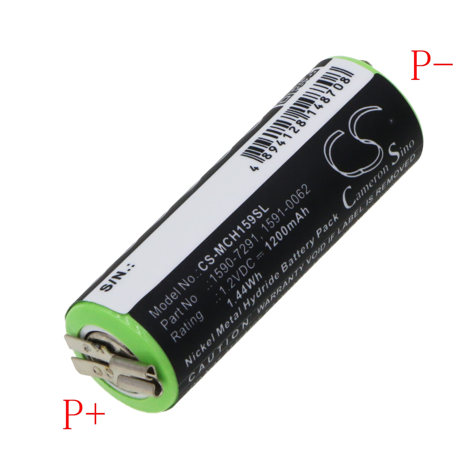 Batteri til barbermaskine til Moser ChroMini 1591, ChroMini 1591B, ChroMini 1591Q osv.